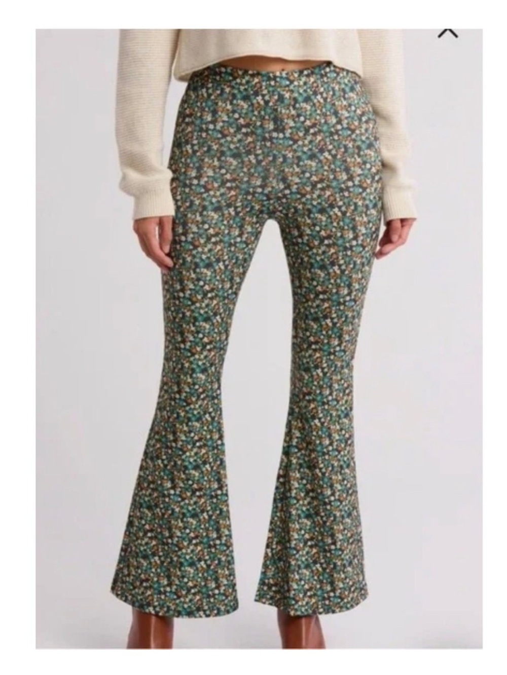 Billabong Hang Loose Ditsy Floral Print Flare Leg High Waist Boho